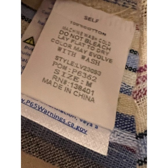 L Love Boutique Striped Colorful Embroidered Sleeveless Halter Tank Womans Sz M - Picture 3 of 5